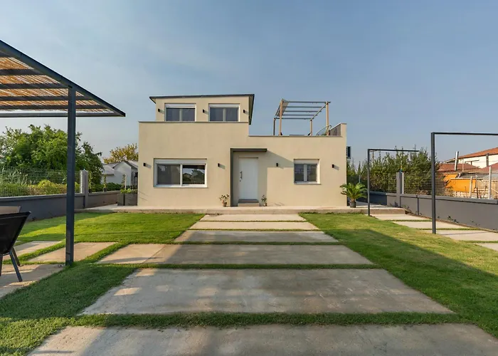 公寓 Elonea Villas, Luxury And In Kallikrateia Halkidiki With Garden, Veranda & Bbq